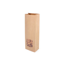 Spritzbeutel braun mit PE-Barriere und Sichtfenster 80x50x240 mm, 50er-Packung