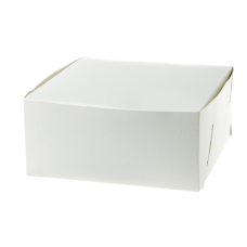 Klassische Tortenbox 220x220x100 mm, Weiß (200 Stück)