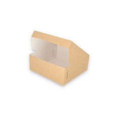 Klassische Tortenbox 250x250x100 mm, Naturbraun (100er-Packung)