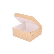 Klassische Tortenbox 260x260x110 mm, Naturbraun (100er-Packung)