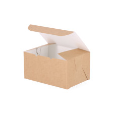 Klassische Tortenbox 140x100x75 mm, Naturbraun (100er-Packung)