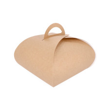 Tortenschachtel Tulpe 250x250x190 mm Braun (25er-Packung)