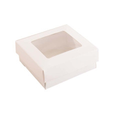 Sober-serie Box und Sichtfensterdeckel 78x82x32 mm weiß (100er Pack)