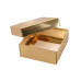 Sober-serie Box und Sichtfensterdeckel 78x82x32 mm gold (100er Pack)