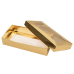 Sober-serie Box und Sichtfensterdeckel 159x78x32 mm gold (100er Pack)