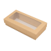 Sober-serie Box und Sichtfensterdeckel 159x78x32 mm naturbraun (100er Pack)