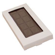 Verpackung für Schokokekse 160x80x15 mm weiß matt großes Fenster (100er Pack)