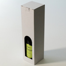 Flaschenkarton Fenster 88x88x340mm weiß 1 Flasche (50er Pack)
