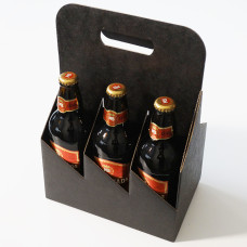 Flaschenkorb 195x130x290mm schwarz 6 Flaschen (30er Pack)