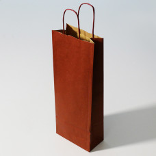 Flaschentasche mit gedrehten Griffen 150x80x395 mm weinrot (25er Pack)