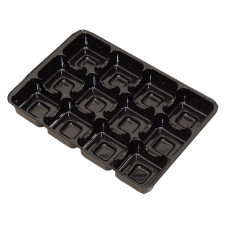 Einlage 159x112x20 mm 12 pr schwarz (100er Pack)