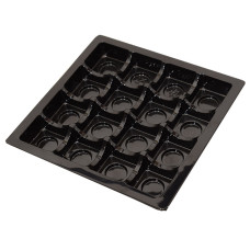 Einlage 160x160x20 mm 16 pr schwarz (100er Pack)