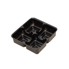 Einlage78x82x20 mm 4 pr schwarz (100er Pack)