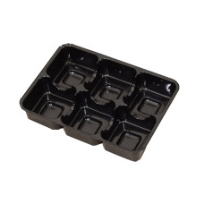 Einlage 112x82x20 mm 6 pr schwarz (100er Pack)