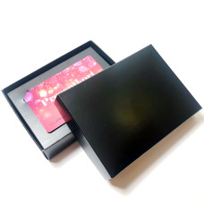 Box für Geschenkkarte 112x82x25 mm Schwarz inkl. Halter (100er Pack)