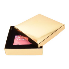 Geschenkkartenbox Sober-serie 125x125x25 mm Gold (100er Pack)