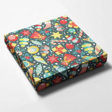 Box mit Deckel Weihnachten 4 125x125x25 mm (100er Pack)