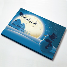 Adventskalender Schneemann 420x310x26 mm (25 Stk. Packung)