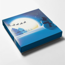 Probe: Weihnachts Box Schneemann 125x125x25 mm (100er Pack)