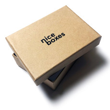 Brilliance-serie Box und Deckel 112x82x32 mm Naturbraunen