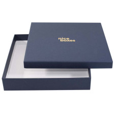 Brilliance-serie Box und Deckel 125x125x30 mm Navy Blau