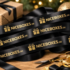 Geschenkband mit Ihrem individuellen Aufdruck, 15 mm breit, 3000 Meter (300 m/Rolle x 10 Rollen)